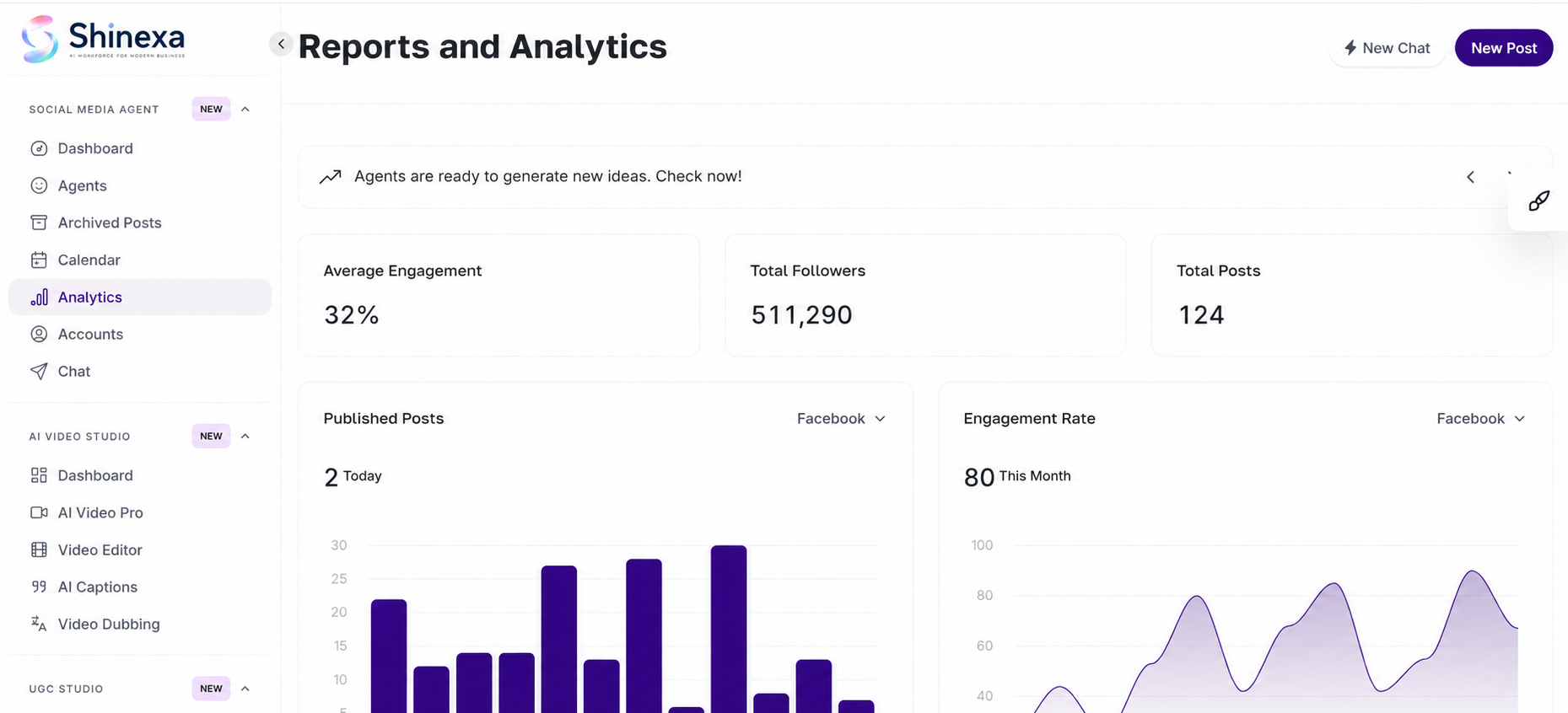Shinexa Analytics interface